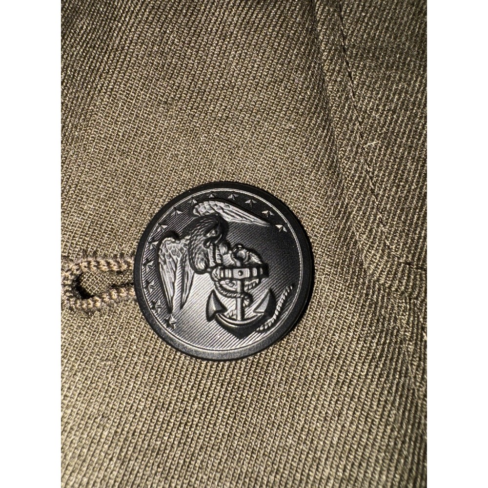 Vintage USMC Marine Corps Alpha Green Dress Uniform Coat Jacket PFC M - Picture 8 of 8